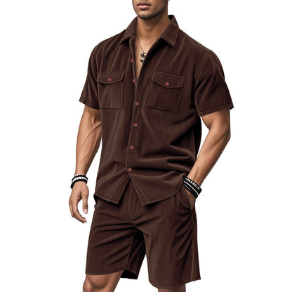 Homme chemise à manches courtes et ensemble de shorts Chic und Stil