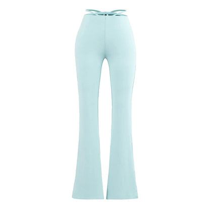 Elegant flared pants for women with a high waist and practical side pockets Chic and Style