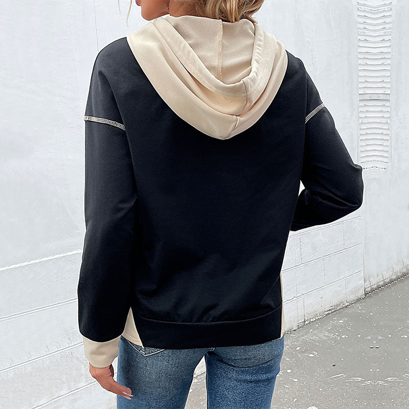 Pull à capuche décontracté pour dames avec design pratique de poches kangourou Chic und Stil
