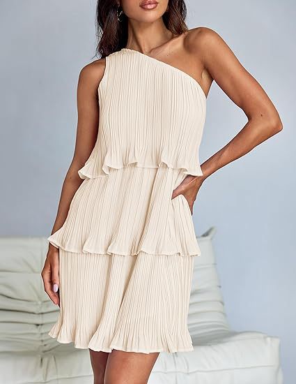 Robe asymétrique à volants pour femmes avec détails en volant Chic und Stil