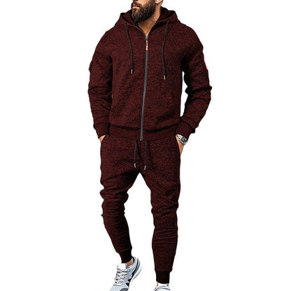 Versatile training set for men with zip-up hoodie and jogger pants Chic and Style