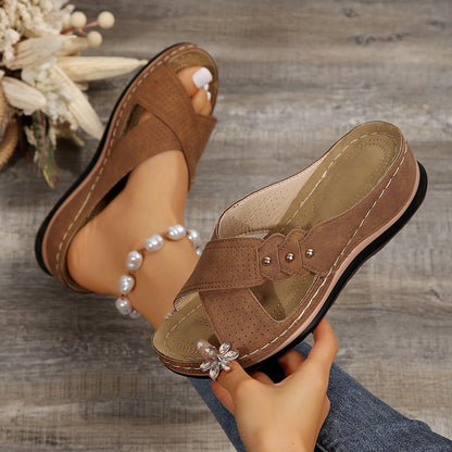Sandales slides confort pour dames Chic und Stil