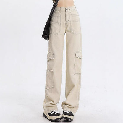 Jeans cargo pour femmes à jambes larges avec poches latérales pratiques Chic und Stil