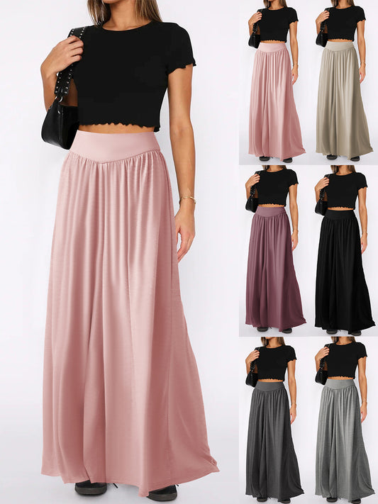 Jupe maxi aérienne pour femmes avec coupe ample et taille élastique Chic und Stil