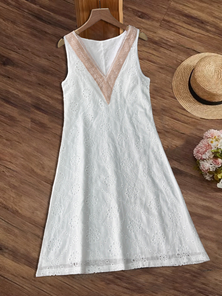 Robe d'été aérienne pour femmes avec des accents en dentelle raffinés Chic und Stil