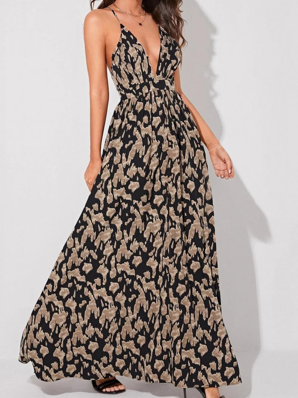 Dames magnifique robe maxi à volants Chic und Stil