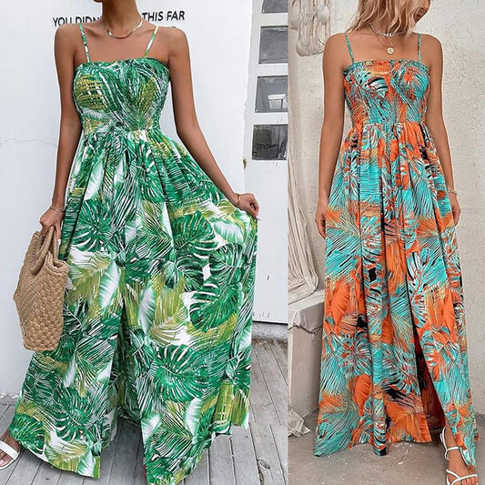 Robe maxi femme avec bretelles spaghetti ajustables Chic und Stil