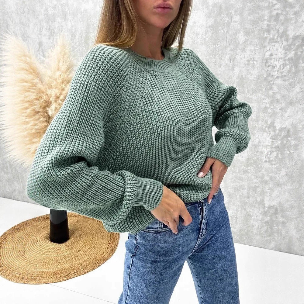 Pull femme avec une structure de mailles lâches et une coupe décontractée Chic und Stil