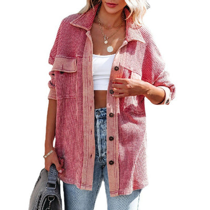 Chemise overshirt pour femme avec deux poches poitrine et coupe décontractée Chic und Stil