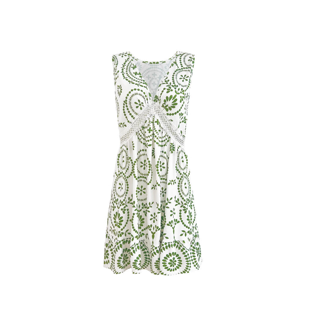 Femme Robe de plage à imprimé floral bohème Chic und Stil