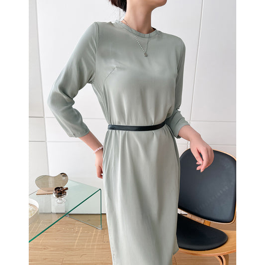 Robe midi sophistiquée pour femme avec manches trois-quarts Chic und Stil