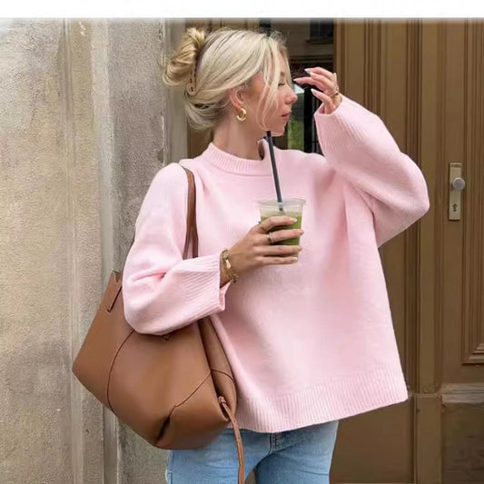 Dames Pull Court Confortable Tricoté Chic und Stil