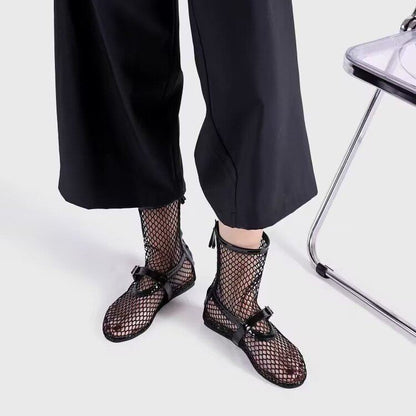 Bottes en filet pour femmes avec des accents à la mode et doublure confortable Chic und Stil