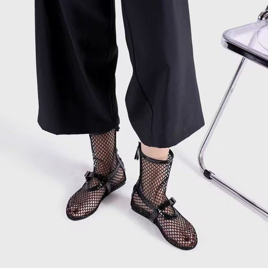 Bottes en filet pour femmes avec des accents à la mode et doublure confortable Chic und Stil