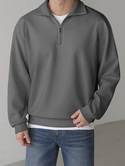 Casual pullover for men with half zipper Chic and Style