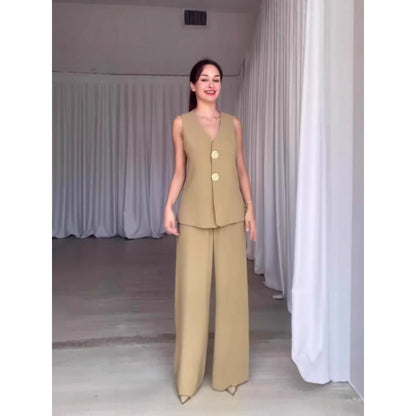 Dames Ensemble Blazer Deux Pièces Élégant avec Silhouette Féminine et Détails Tendance Chic und Stil