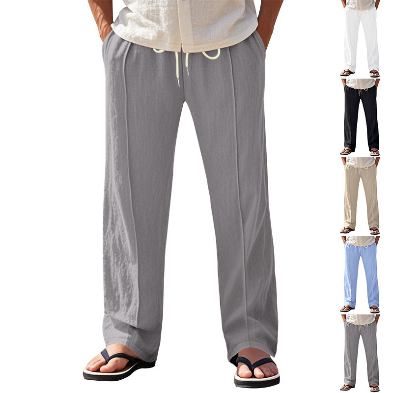 Men's airy beach pants with elastic waistband and practical side pockets Chic and style