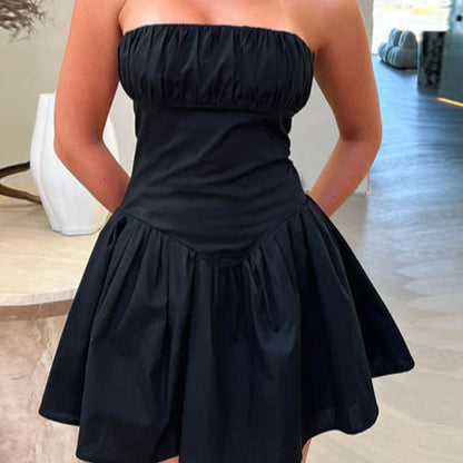 Robe mini sans bretelles pour femmes avec jupe volumineuse et bustier élastique Chic und Stil