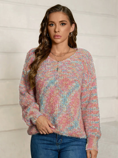 Dames Pull moelleux avec motif coloré Chic und Stil