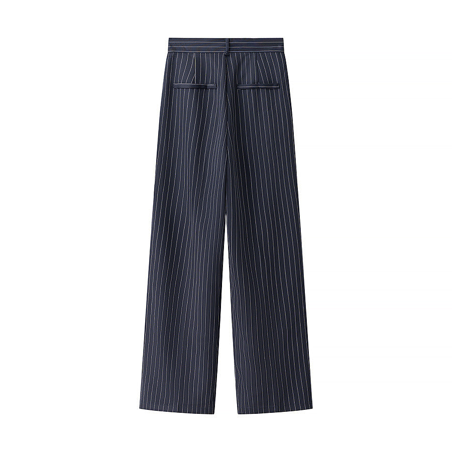 High-waisted fabric pants for women with an elegant striped pattern Chic and Style