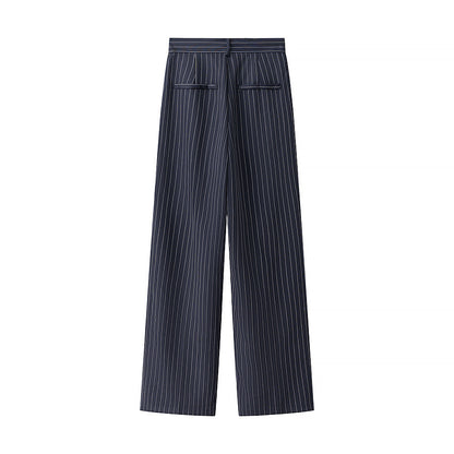 High-waisted fabric pants for women with an elegant striped pattern Chic and Style