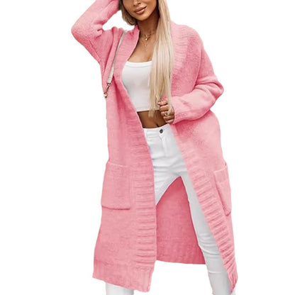 Dames Grosse Maille Cardigan avec design ouvert et manches longues Chic und Stil