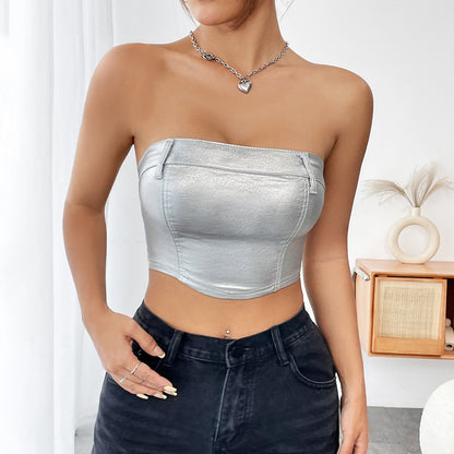 Top bustier femme au design chatoyant avec une coupe raffinée Chic und Stil