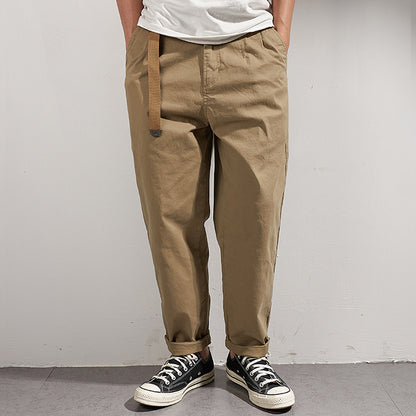 Casual cargo pants for men with adjustable waist and deep side pockets Chic and Style