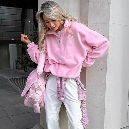 Dames Fleece Pull Chic und Stil