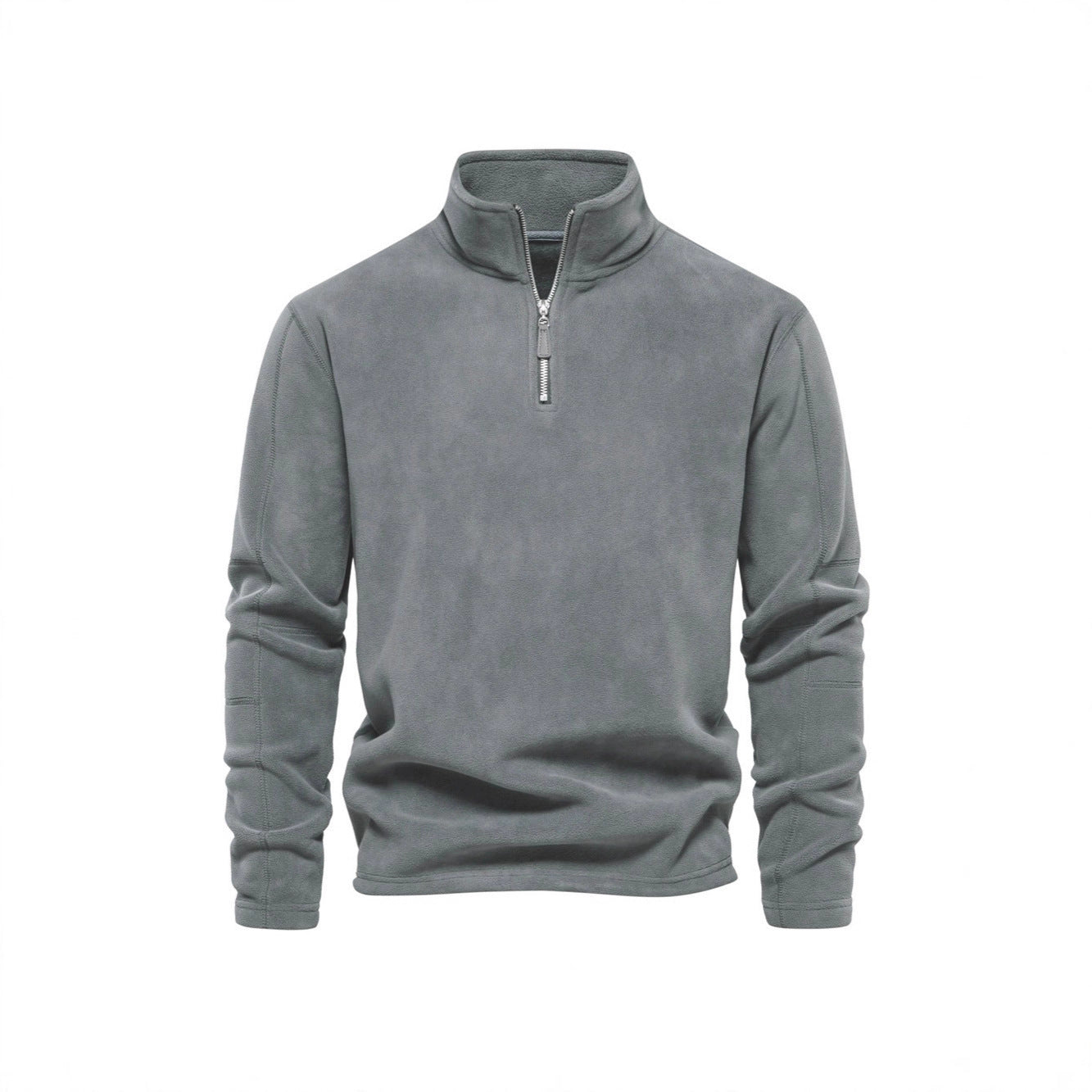 Men's Fleece Pullover with practical zip elements and high collar Chic and Style