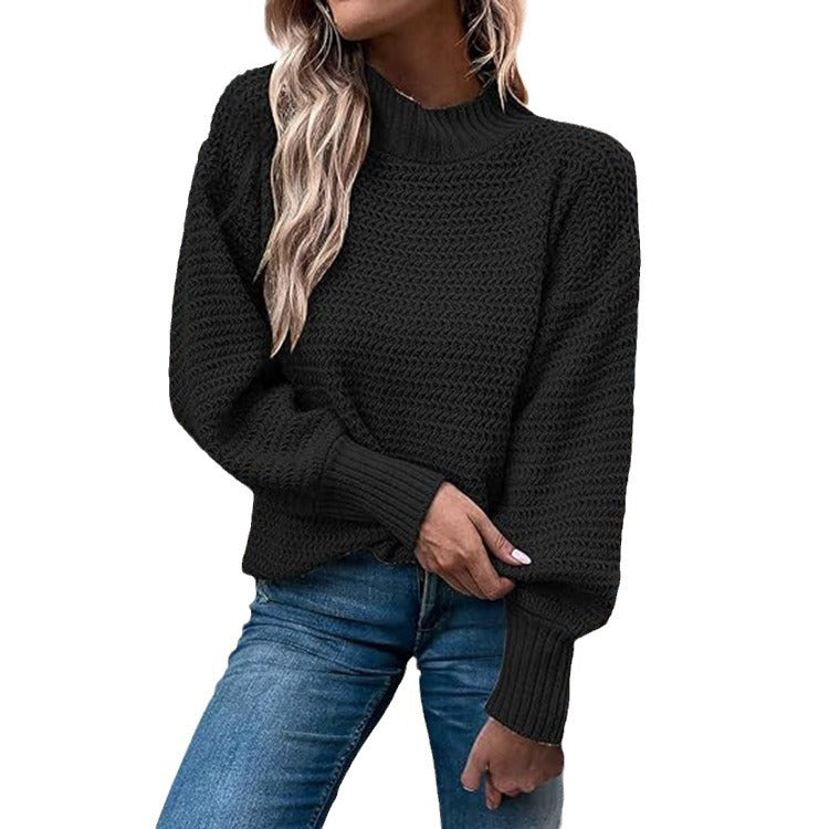 Pull en maille à col haut et motif structuré pour femmes Chic und Stil