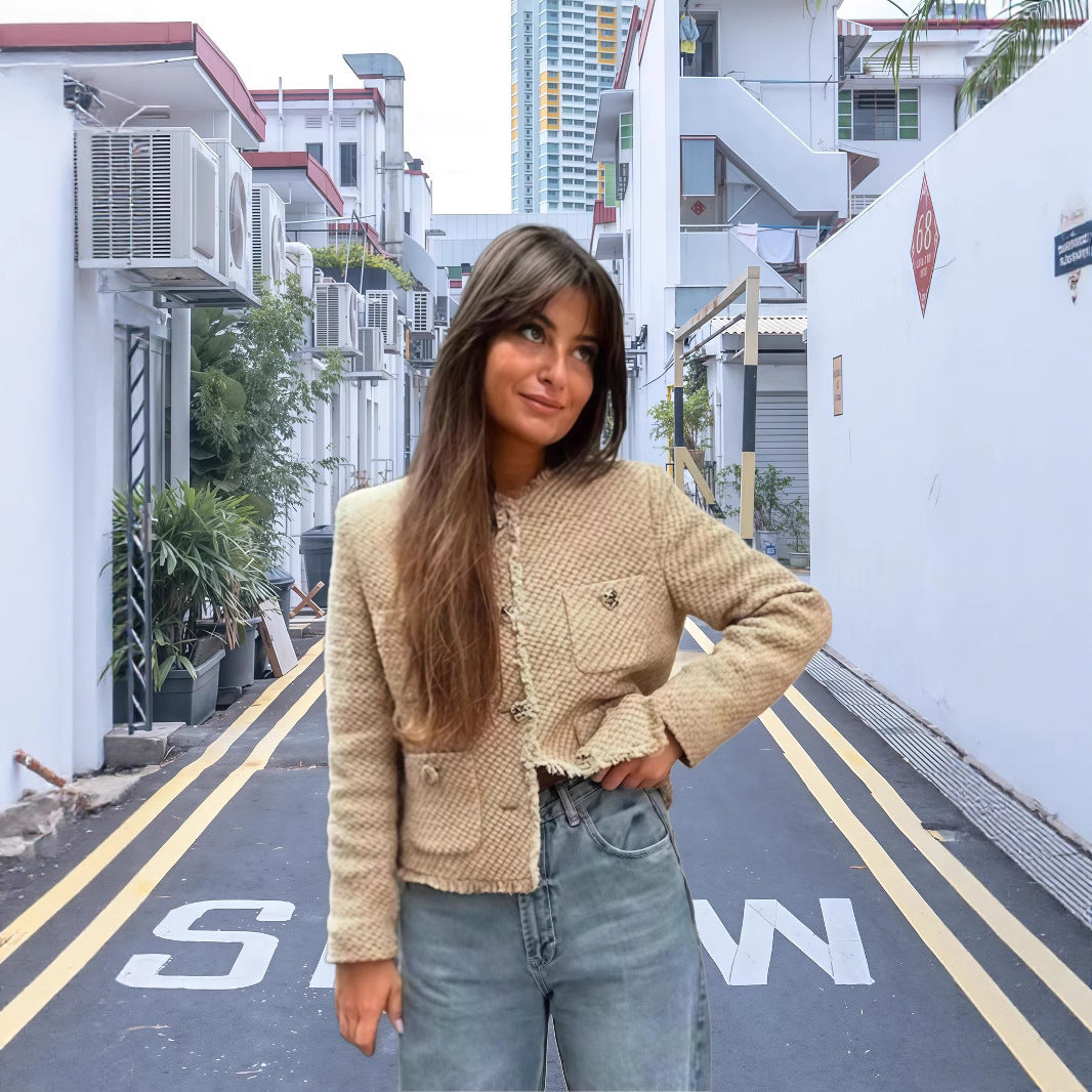 Dames élégante et stylée courte veste Chic und Stil