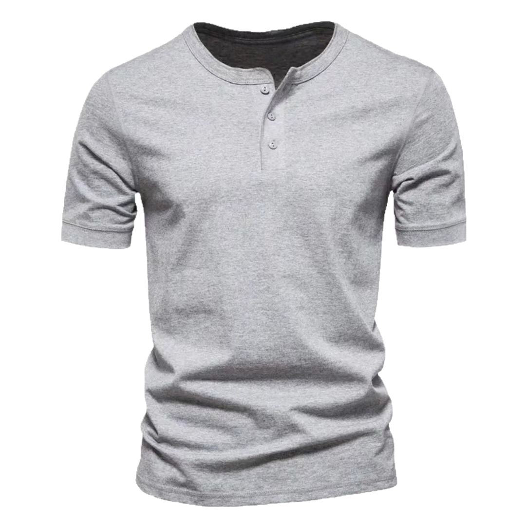 Chemise Henley à manches courtes pour hommes avec un design à la mode Chic und Stil