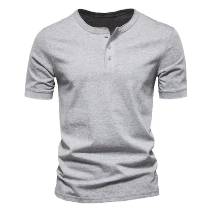 Chemise Henley à manches courtes pour hommes avec un design à la mode Chic und Stil
