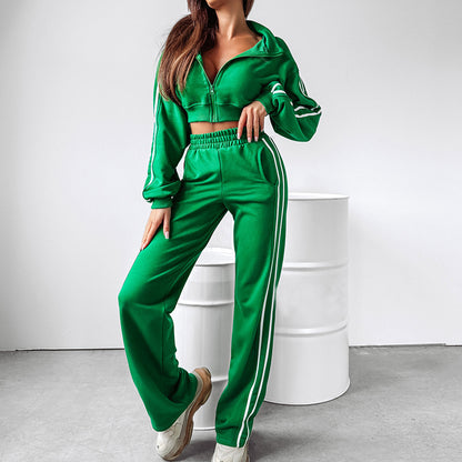 Sport leisure set for women with short jacket and comfortable pants Chic and Style