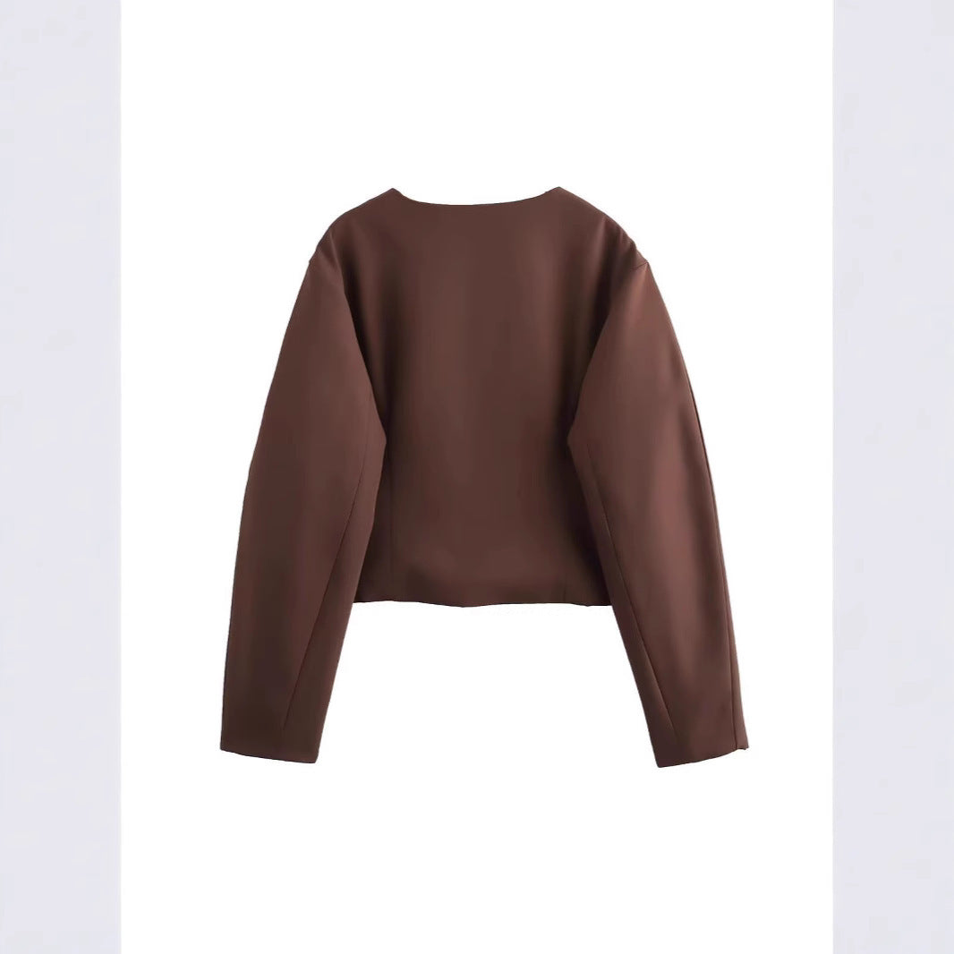 Dames élégant Veste cropped Chic und Stil