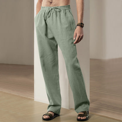 Light cotton pants for men with elastic waist Chic und Stil