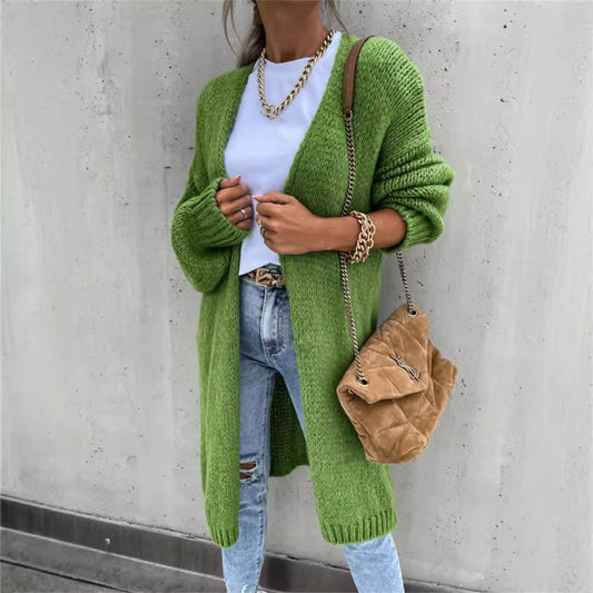 Dames Gilet ouvert en tricot avec des mailles grossières et une coupe décontractée Chic und Stil
