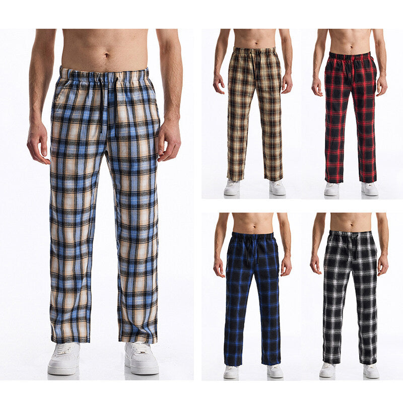Men's flannel pajama pants with comfortable elastic waistband Chic and Style