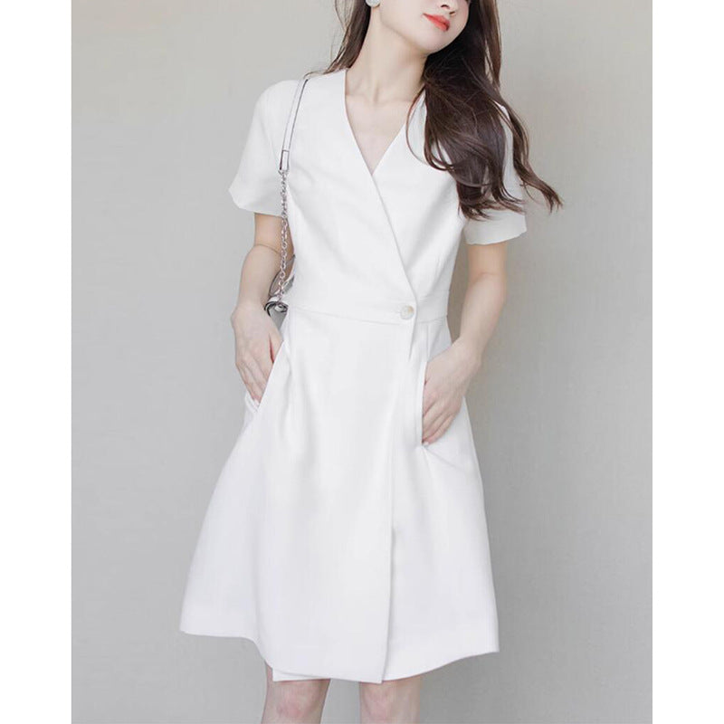 Robe enroulée élégante pour femmes avec poches Chic und Stil