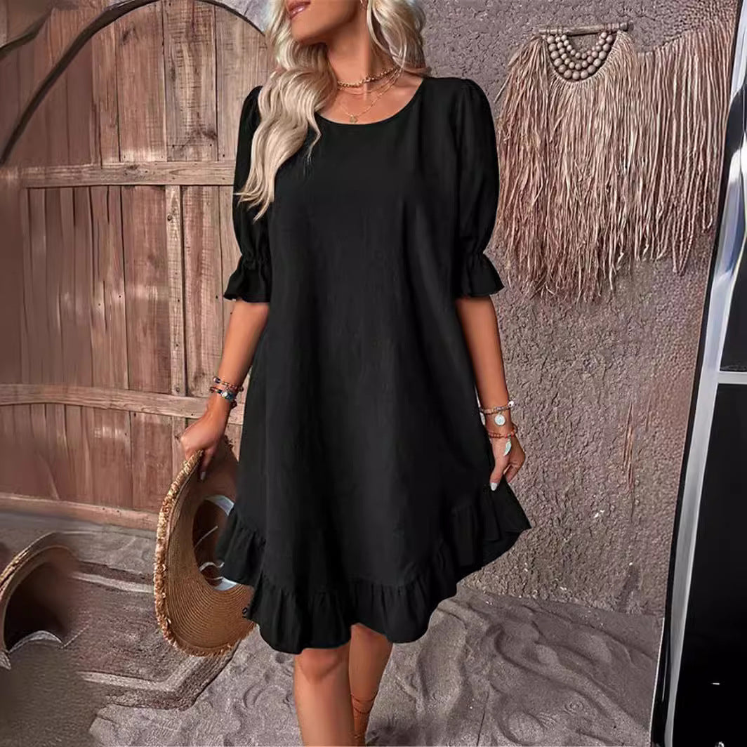 Robe ample à volants pour femme Chic und Stil