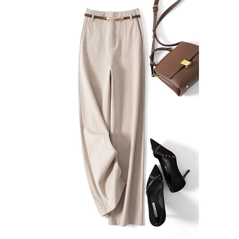 Pantalons taille haute ajustés pour femmes avec taille ceinturée Chic und Stil