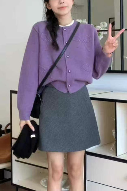 Dames confortable gilet en tricot à manches courtes et détails de boutons de haute qualité Chic und Stil