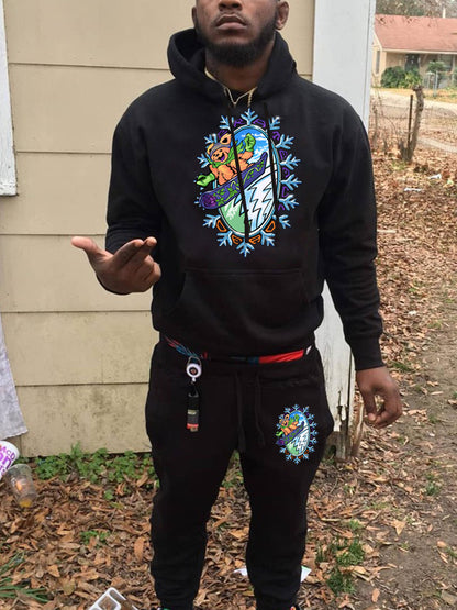 Dame survêtement à capuche avec motif animal tendance Chic und Stil