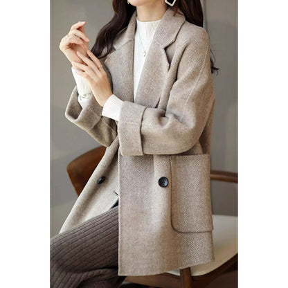 Blazer à chevrons double boutonnage pour femmes Chic und Stil