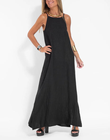 Robe maxi pour dames avec une coupe élégante et de fines bretelles Chic und Stil