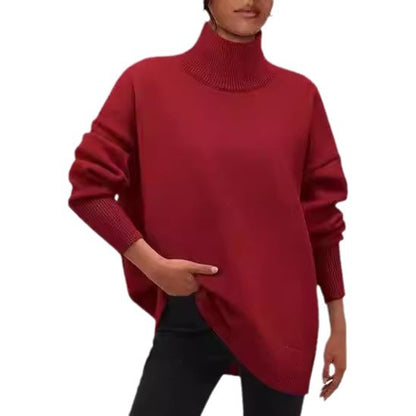 Dames Pulls surdimensionné avec col montant Chic und Stil