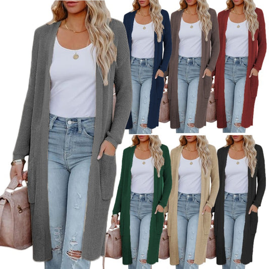 Dames cardigan tricot avec ouverture frontale et poches profondes Chic und Stil