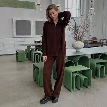 Dames ensemble en polar confortable Chic und Stil