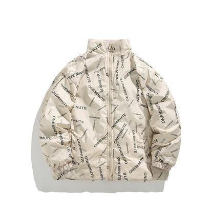 Dames doudoune avec imprimé moderne et col haut Chic und Stil